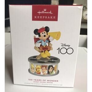 2023 100 YEARS OF WONDER - DISNEY MICKEY MOUSE HALLMARK KEEPSAKE MAGIC ORNAMENT